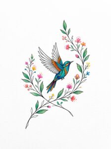 bird and botanical tattoo design 202608222134 (1)
