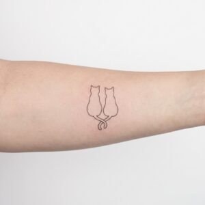 two cats tattoo silhouette 2k 202608212109